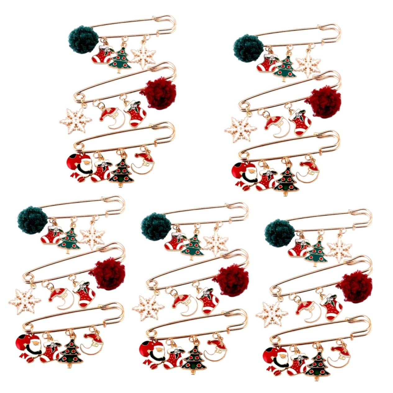 SOIMISS 15pezzi Spille Natalizie Per Sciarpe Maglioni e Cappelli Accessori Eleganti Per Donne Per Festività e Occasioni Speciali