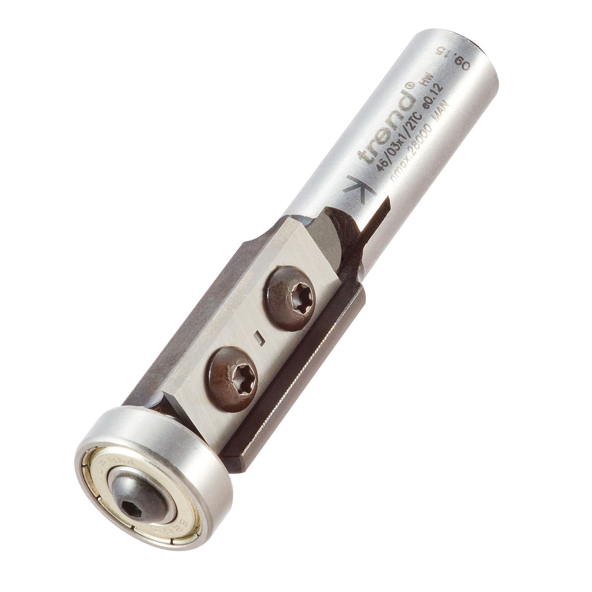 Trend Professional Rota-Tip Trimmer Router Cutter, 1/2 Inch Shank, 19mm Cut Diameter & 30mm Cut Length