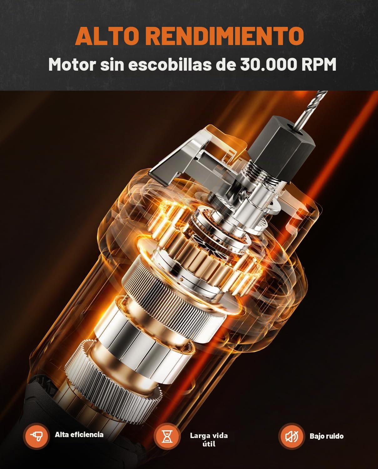 DOVAMAN DCT01A Fresadora para Pladur Inalámbrica 20V, Control de Polvo del 98%, Motor Brushless, 30.000 RPM, Cambio de Broca sin Herramientas, Profundidad Ajustable, LED, con Bolsa y Batería