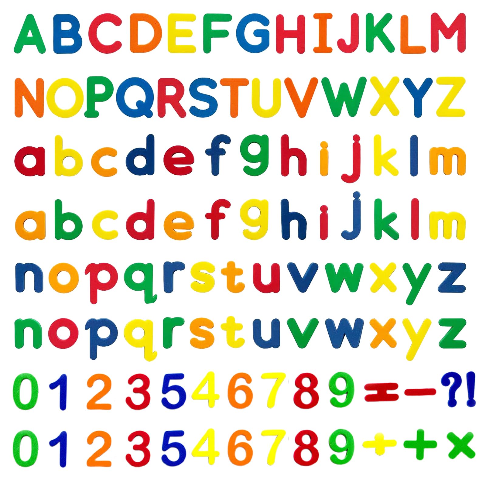 105 pcs magnetic letters and numbers for children, magnetic letters,Educational toys for learning spelling and counting, including uppercase and lowercase letters, numerical symbols