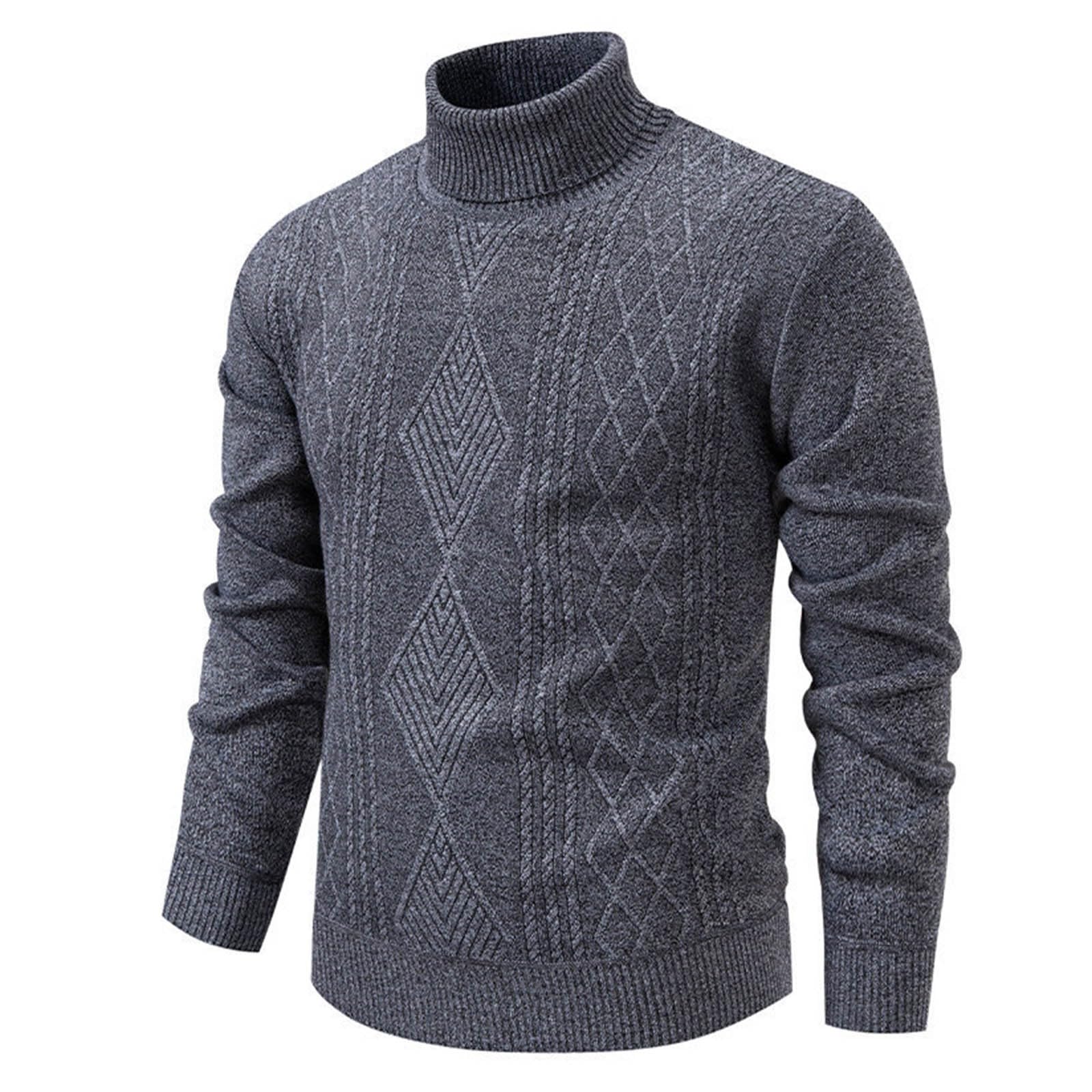 Suéter de Cuello Alto con Forro Polar cálido, Jersey de Punto Suave, Ropa Interior térmica Informal de Invierno para Clima frío.