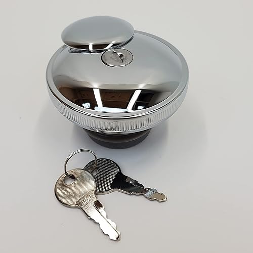 Miniatura 2 de Tapa de gas cromada con bloqueo para Harley Road King 1996-2025, Softail, Dyna, FXR y modelos Sportster 1996-2022 (excepto RH), rosca derecha