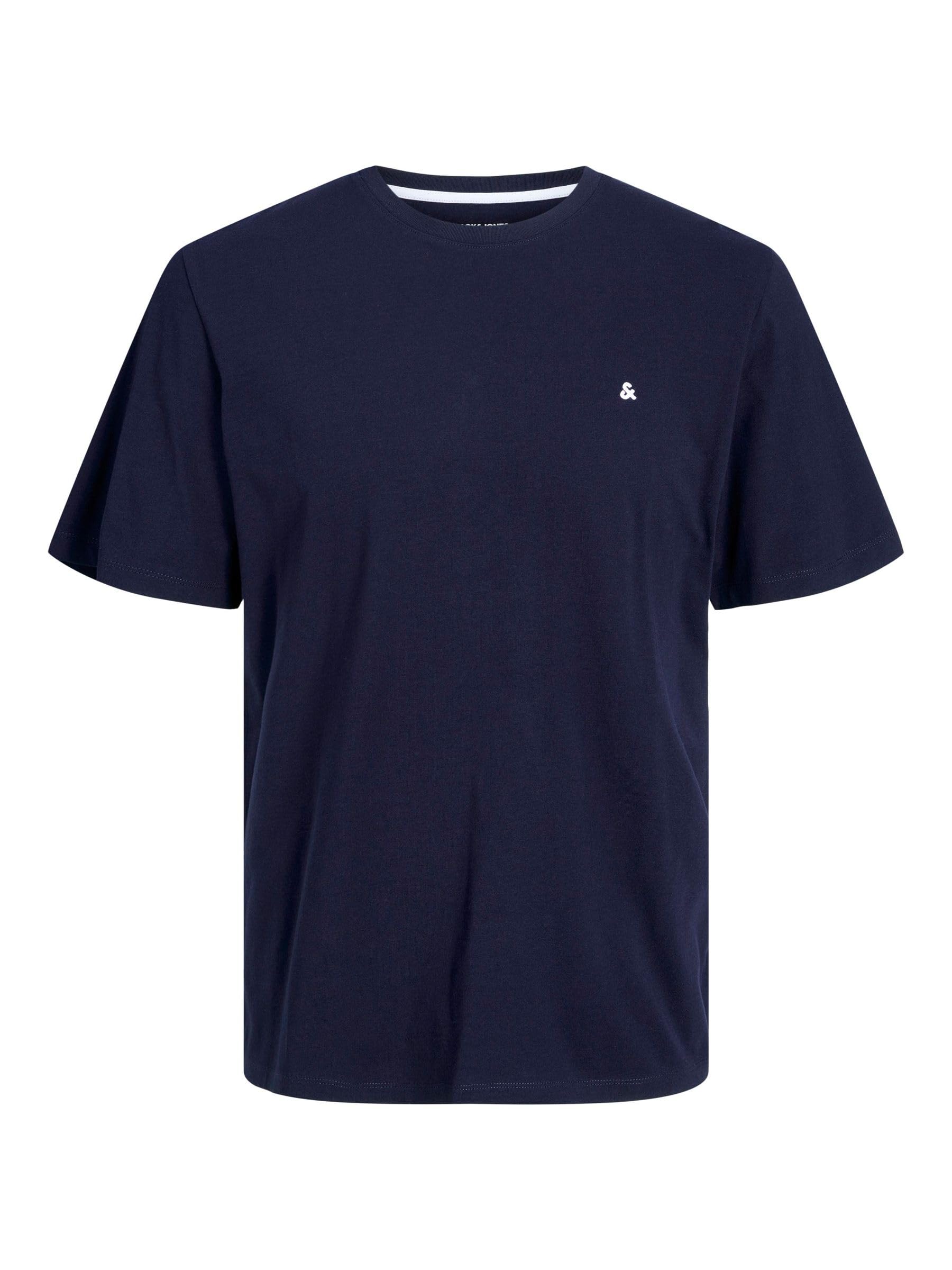 JACK & JONES Men's Jjepaulos Tee Ss Crew Neck Noos Pls T-Shirt, Blazer Navy, 6XL