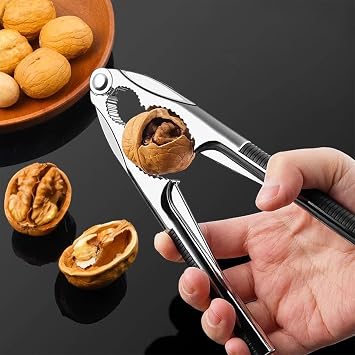 Nutcracker,Nut Crackers Heavy Duty with Non-Slip Handle,Stainless Steel Nut Opener Tool for Walnut Hazelnut Almonds Pecan Seafood