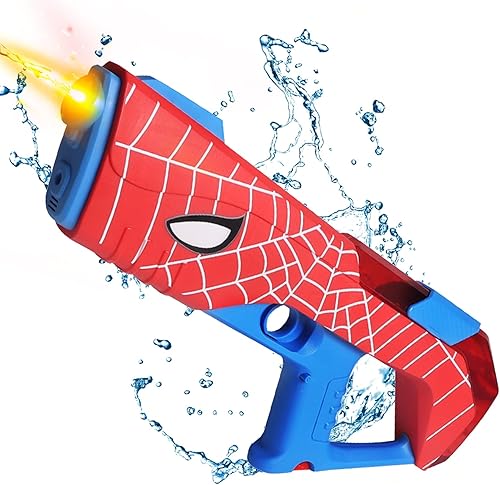 Miniatura 7 de Pistola de agua eléctrica con largo alcance, pistola de chorro automática para niños y adultos, pistola de agua de larga distancia para piscina