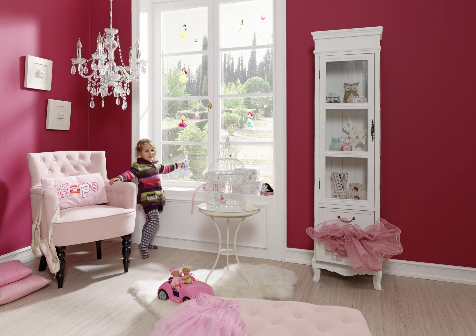 Komar 16402 Disney Princess Freestyle Deco Window Sticker, Multi-Colour (23-Piece), Blau,gelb,grün,pink,rosa,rot,weiß - Image 3