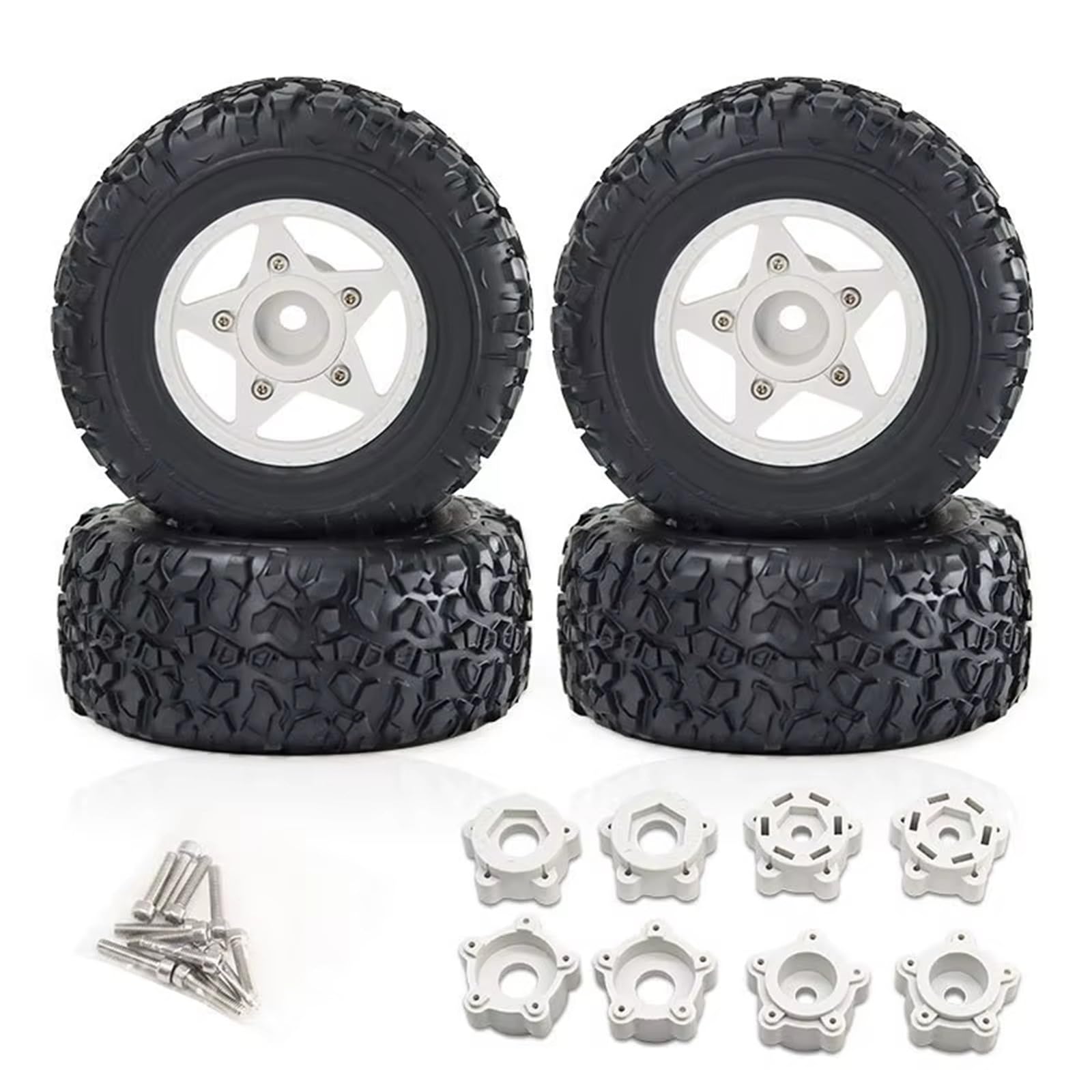Compatible con TRAXXAS para Slash para ARRMA para SENTON 1/8 1/10 RC Coche Camión De Recorrido Corto Neumático 109mm Rueda Hexagonal 12mm 14mm 17mm