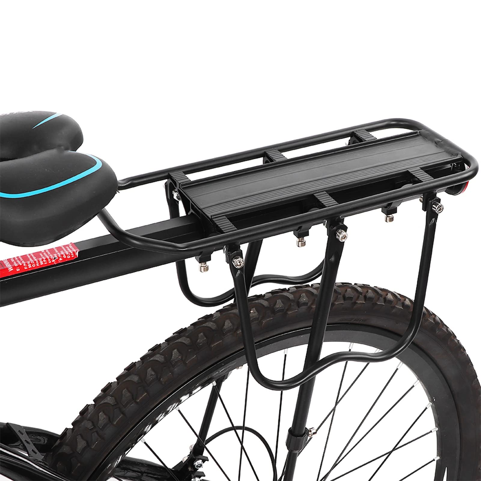 Porte-Bagages de Vélo en Alliage d'aluminium, Aile Latérale Détachable, Placage de Peinture, Support Arrière de Vélo Robuste pour Le Cyclisme