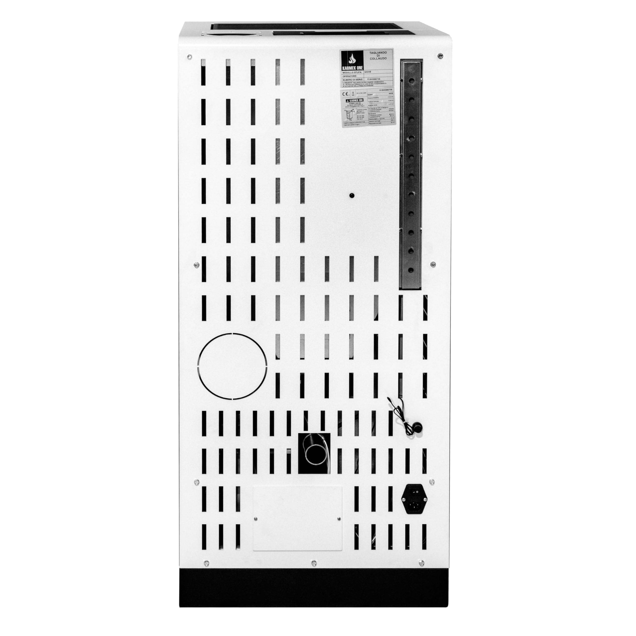 EIDER BIOMASA Estufa de Pellets GIOVE – 10,8 kW – Rendimiento 90% – Tolva 16 kg – Hasta 315 m³ – Programación Semanal – Display Digital – Salida 80 mm – Clase Energética A+