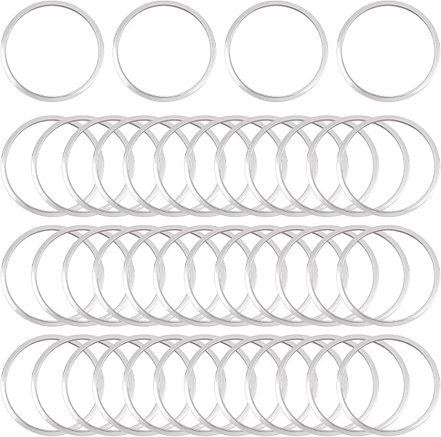 UNICRAFTALE about 60pcs Ring Linking Charm Stainless Steel Linking Charms Circle Connectors Jewelry Links for Jewelry Making Stainless Steel Color 20mm