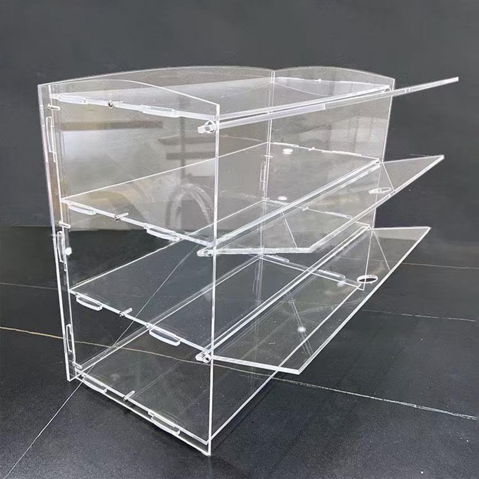 Acrílico Estante Expositor Estante para Pasteles Soporte Multipropósito para Cupcakes Organizador de Cosméticos Diseño de Múltiples Y Fácil Mont, 3 Niveles