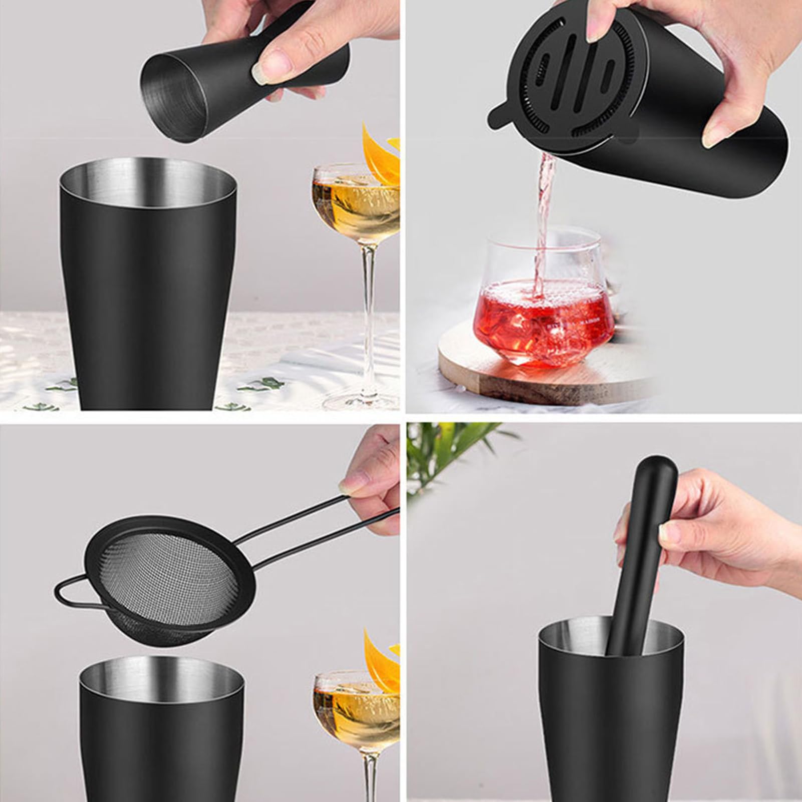 Kit Del Barman Completo Utensile In Acciaio Inossidabile Pratico Ed