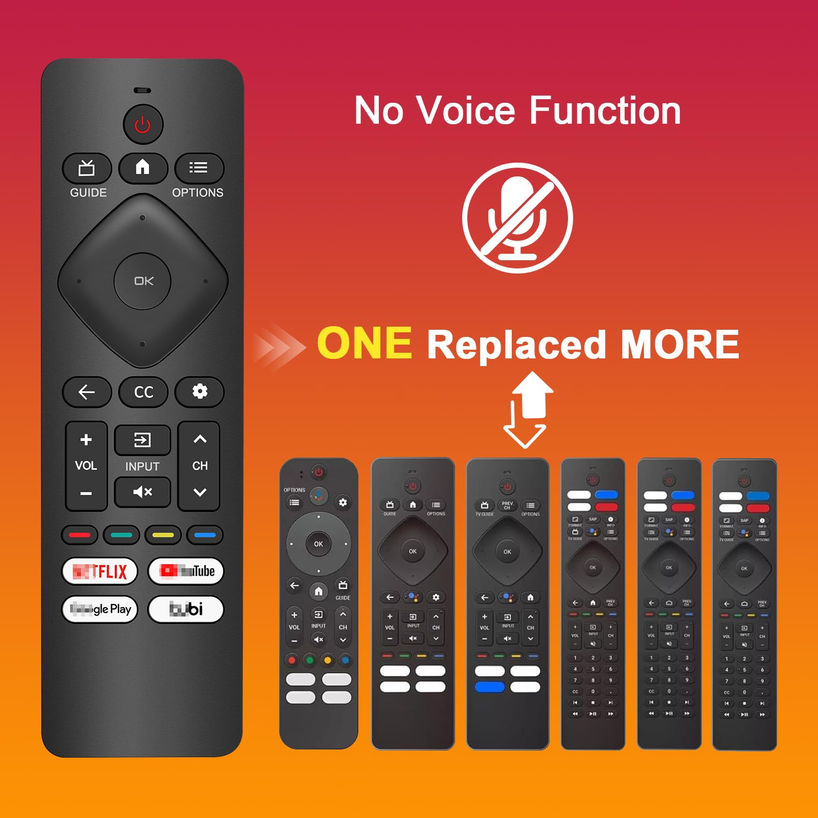 2 mandos a distancia de repuesto para Philips Smart TV, control remoto inteligente universal para Philips Android/Google TV