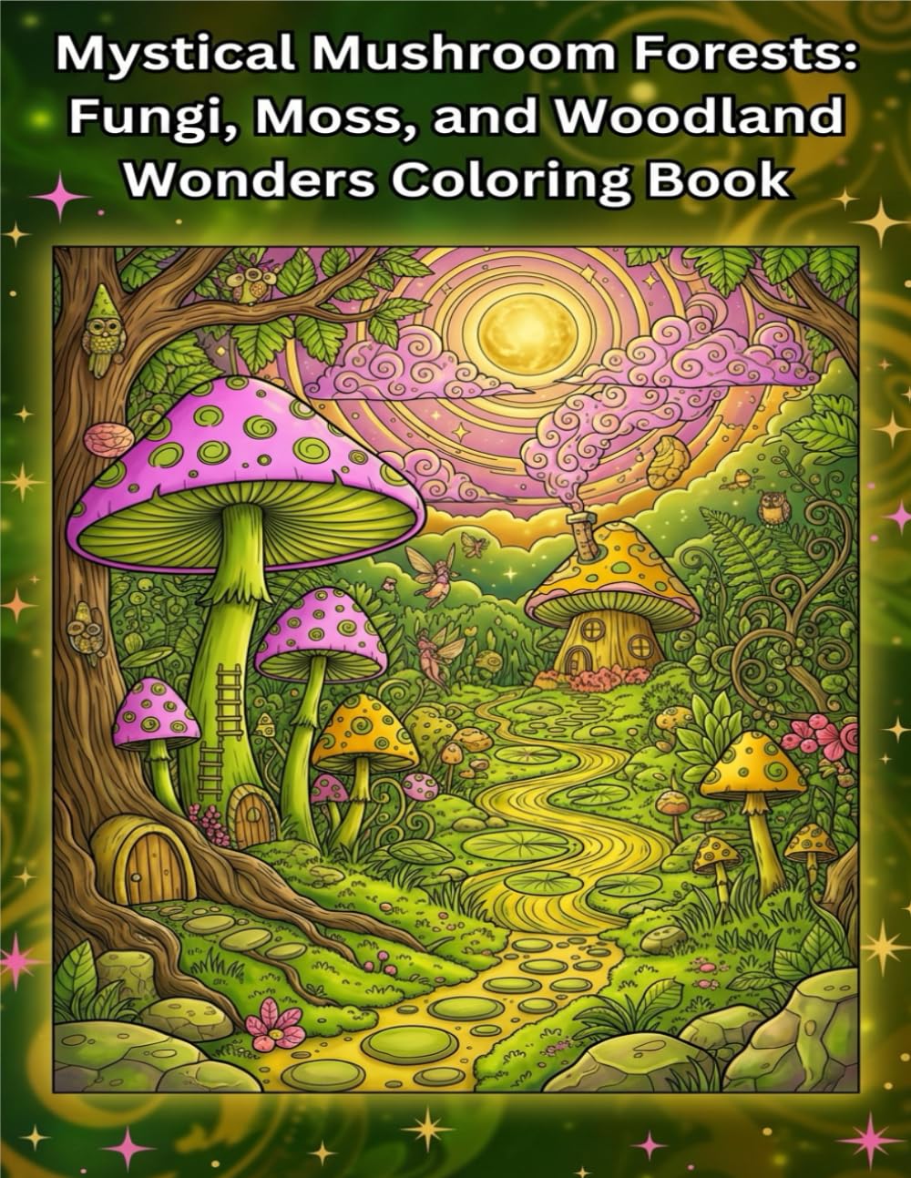 Mystical Mushroom Forests Coloring Book: Fungi, Moss & Woodland Wonders — 50 Whimsical Nature Scenes to Color