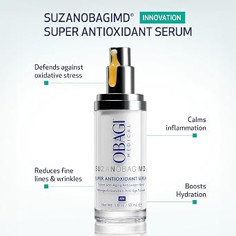 SUZANOBAGIMD Super Antioxidant Serum Reduces Oxidative Stress & Irritation, Minimizes Appearance of Fine Lines & Wrinkles, Brightens Skin Tone & Boosts Hydration Safe for Sensitive Skin 1 oz