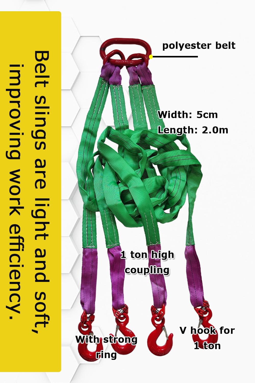 Four Leg Web Sling - 6610lb Lifting Sling -3 Four Leg Web Sling - 6610lb Lifting Sling -3