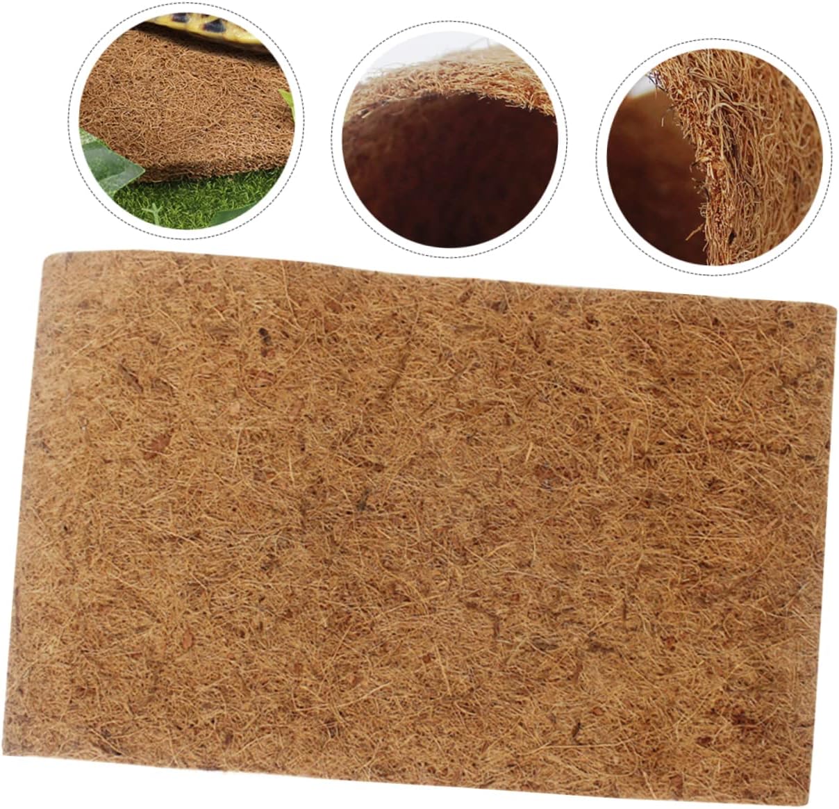 Coconut Fiber Reptile Carpet Turtle Bedding Lizard Tank Accessories Thermal Insulation Pad for Tortoise Substrate Easy Cleaning Soft Mat for Reptile Terrarium