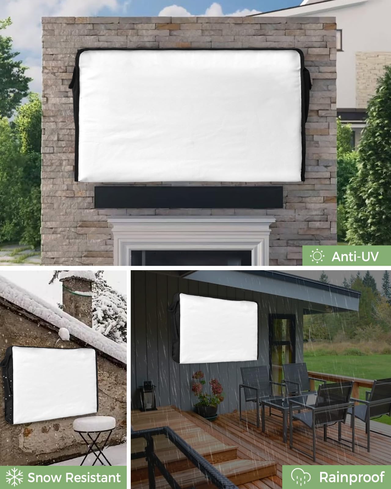 AOEGBY Tv Cover Waterdichte Outdoor TV Scherm Stofkap