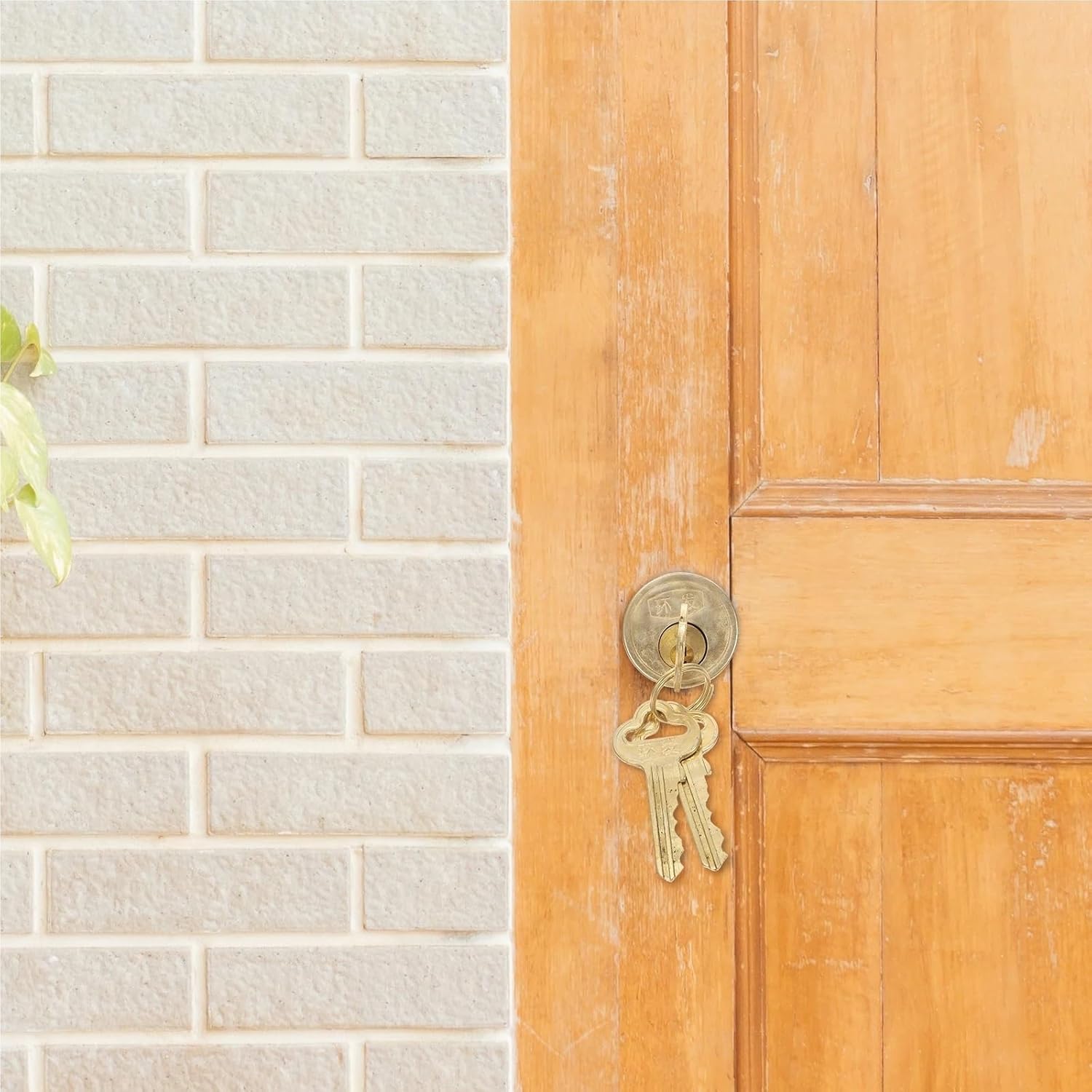 1 Set Deadbolt Exterior Security Door Lock Set Brass Cylinder for Wood Doors 35-55Mm Latch Child Safety