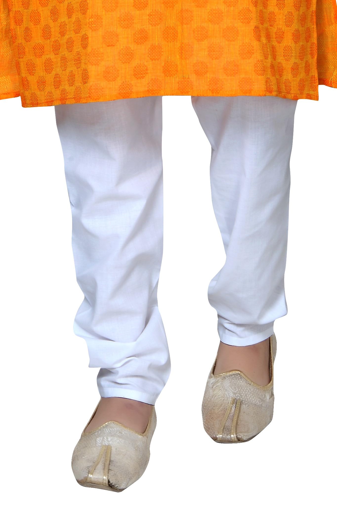 BABA AND BABY boys traditional ethnic wear cotton handloom dobby yellow colour kurta pajama set (Yellow650, 15-16 Years) 2