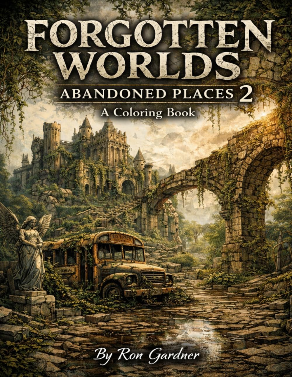 Forgotten Worlds and Abandoned Places 2 Coloring Book (Abandoned and Forgotten Places Coloring Books)