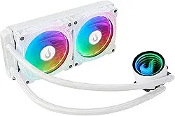 Rise Mode Water Cooler Branco 240mm ARGB | Refrigerador de Água 33.5cm | Compatível com Desktop e Laptop