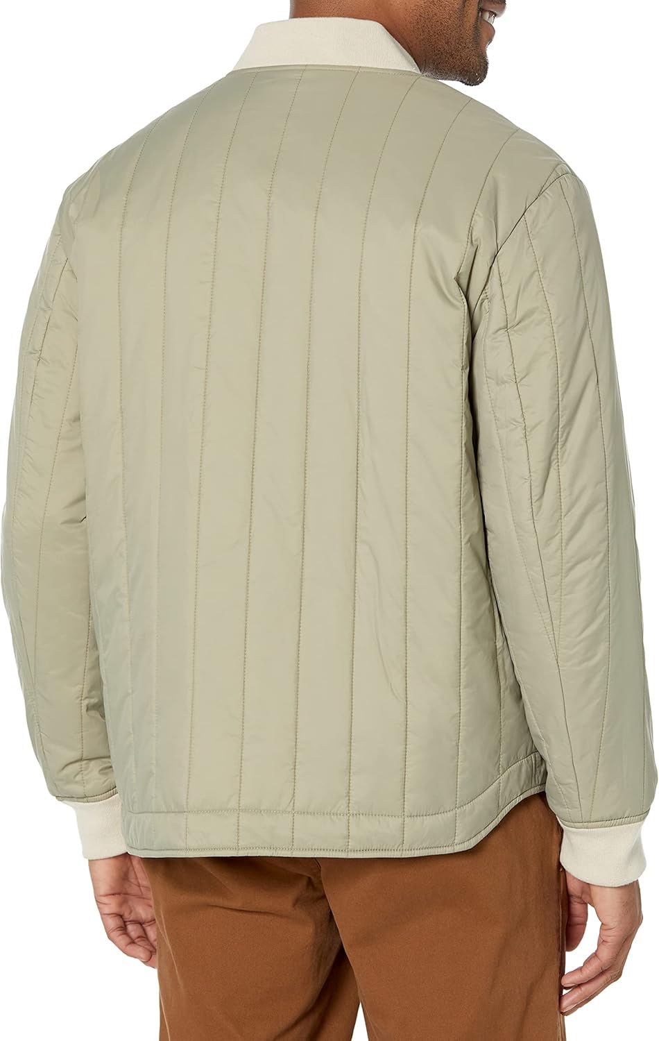 DOCKERS Men's Channel Quilted Open Bottom Bomber Jacket