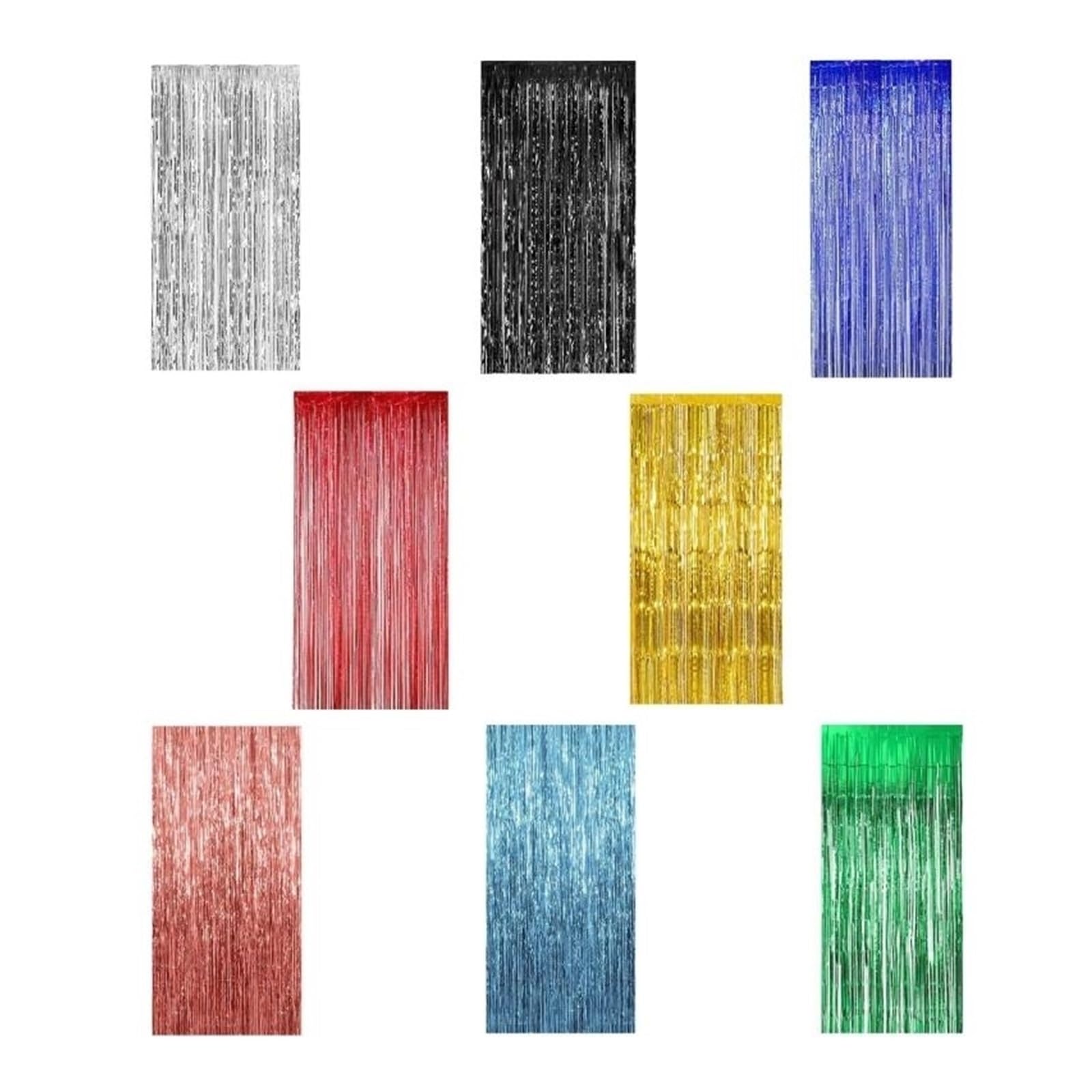 Banderoles Scintillantes en Aluminium, 24 pièces, for Mariage, Anniversaire, Rideau de guirlandes, Toile Fond fête pour Cuisine(Black)