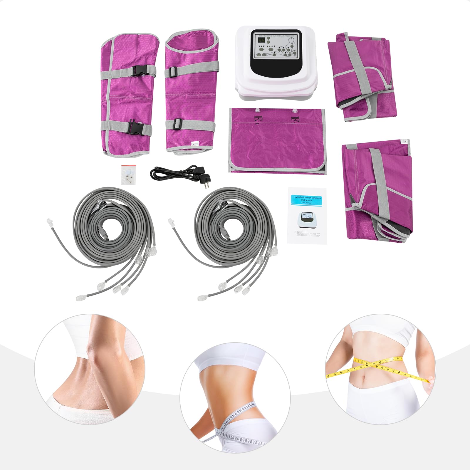 Urządzenie do drenażu limfatycznego 220 V, stymulator krążenia krwi, maszyna pressotheRapie, kostium wyszczuplający, kostium wyszczuplający ciało z ciśnieniem powietrza, kostium wyszczuplający ciało