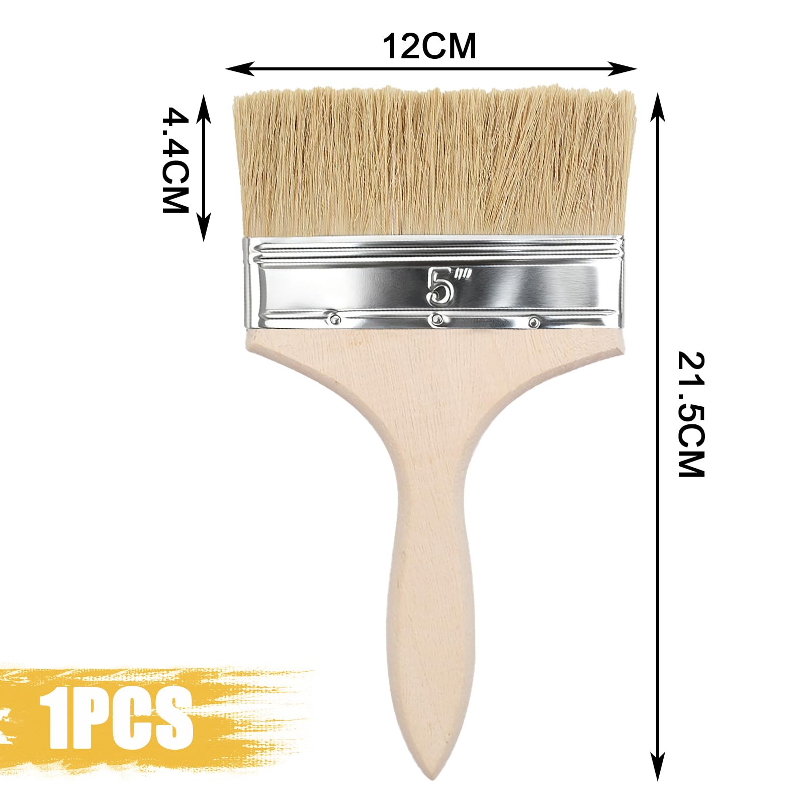 1 Pezzi Pennello Pittura,Pennellessa Pittura Muri,Pennellessa,Pennello Pittura,Pennelli,Pennelli Pittura,per Vernice,Barbecue,Colla,Larghezza Setola 120 mm