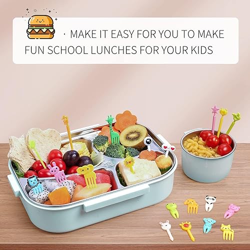 Miniatura 3 de 150 piezas de púas de comida animal para niños, Vicuna R divertidas púas de comida para niños para accesorios de caja bento, palillos de dientes