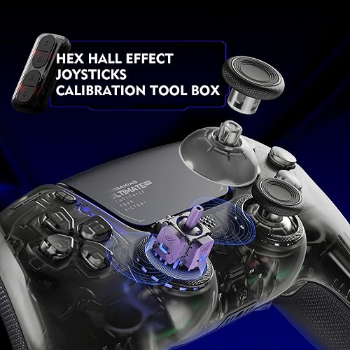 Miniatura 4 de HEXGAMING ULTIMATE PRO Gaming Controller Compatible with ps5/PC/Mobile - 4 Back Buttons, 6 Custom Profiles, Adjustable Triggers, 8 Swappable