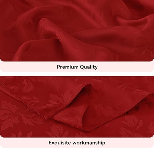 Miniatura 4 de Romanstile Christmas Jacquard Rectangle Tablecloth - Waterproof Damask Floral Pattern Decorative Table Cloths Heavy Weight Fabric Table Covers for