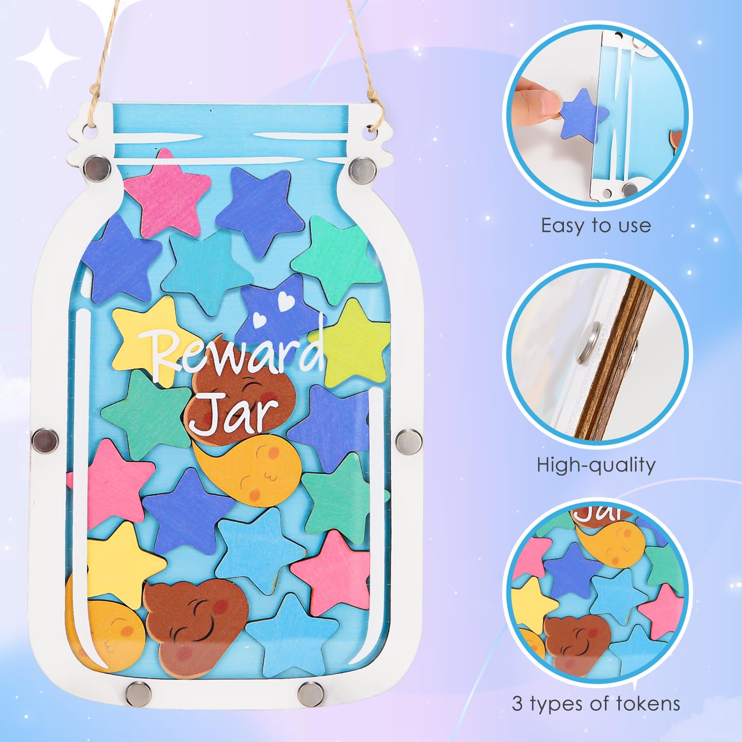 Star Jar Personalized Magnetic Reward Jar For Kids - Behavior Chart ...