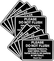Vista 18 de All Quality Letrero clásico enmarcado con texto en inglés «Please Do Not Flush Thank You» para baño, 4 x 6 pulgadas (negro y blanco) 1 paquete