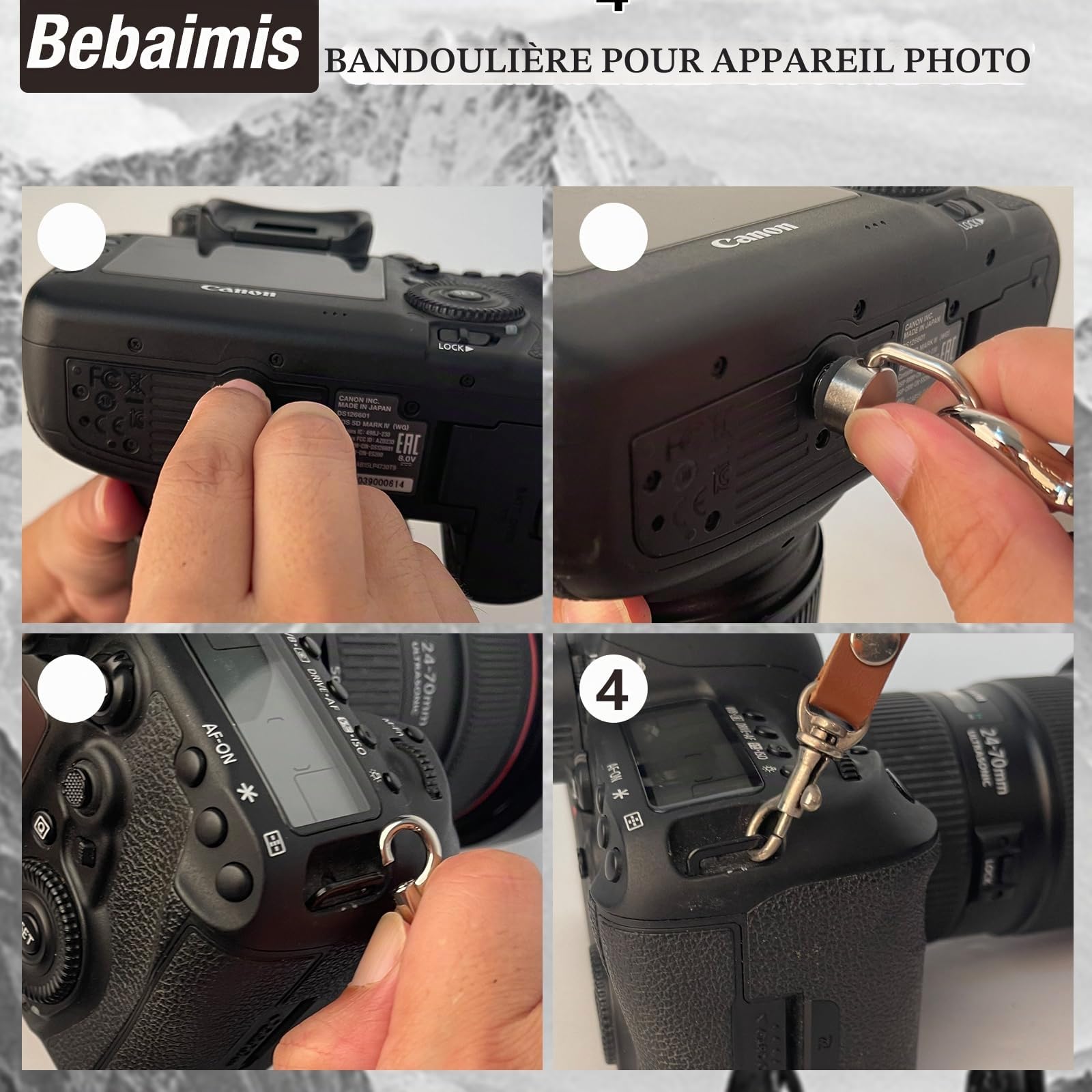 Harnais Appareil Photo pour 1 appareils photo,BandoulièRe en Cuir pour Appareil Photo,Harnais Pour Appareil Photo,Harnais Photo,Harnais Photographe,Sangle Appareil Photo