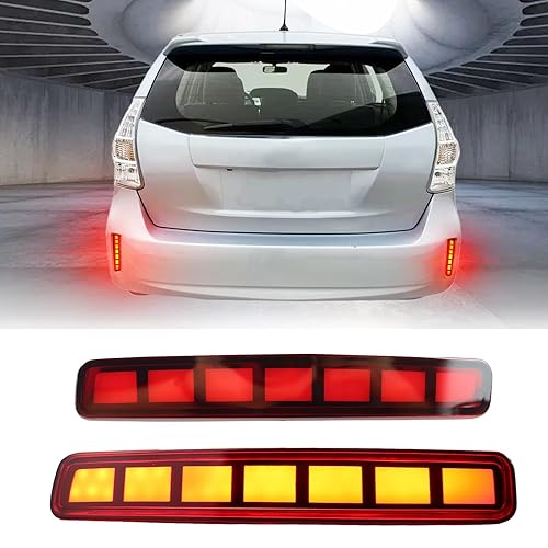 Upgrade LED Rear Bumper Reflectors Light Fog Brake Tail Lamps