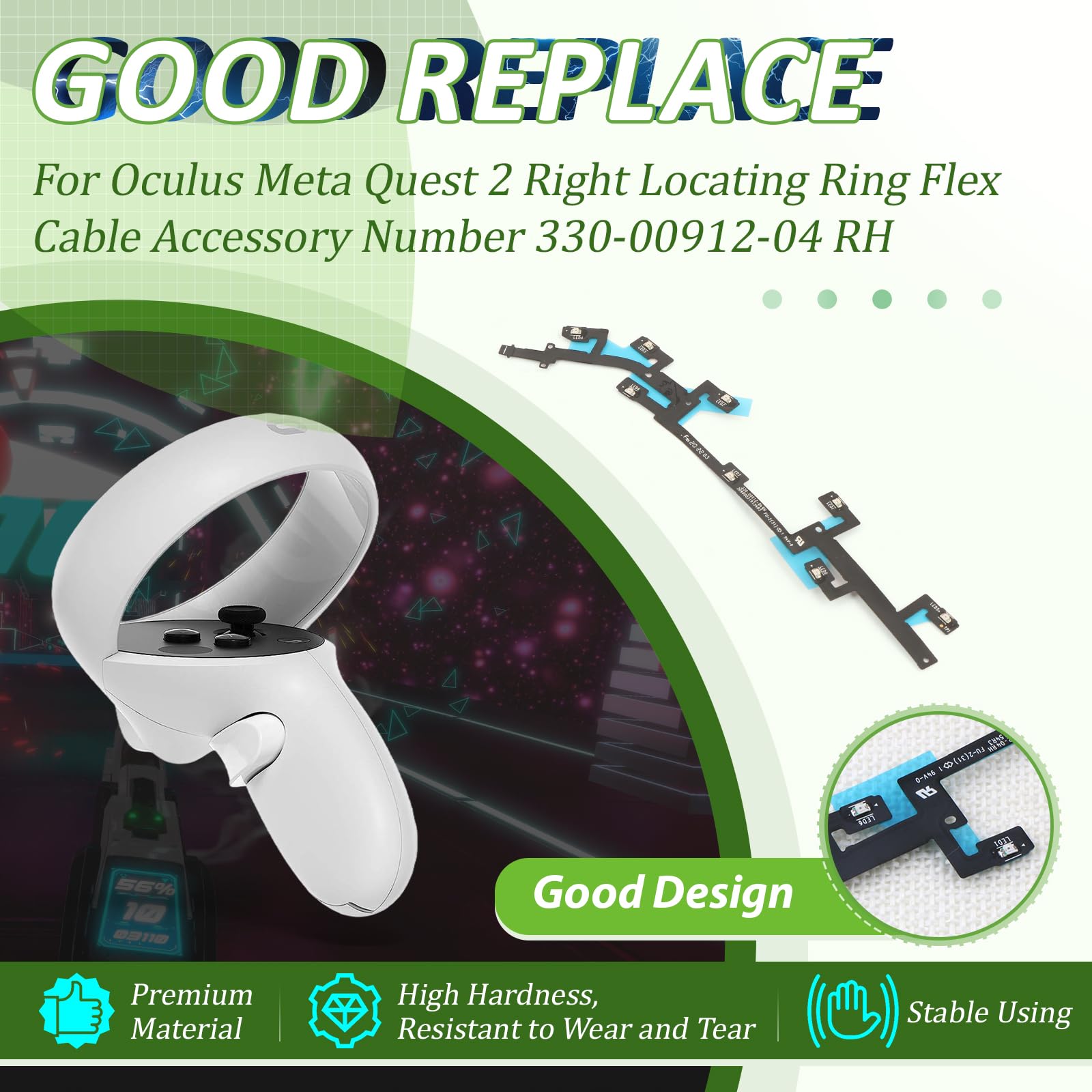 Amazon.com: Right Locating Ring Flex Cable for Meta Oculus Quest 2