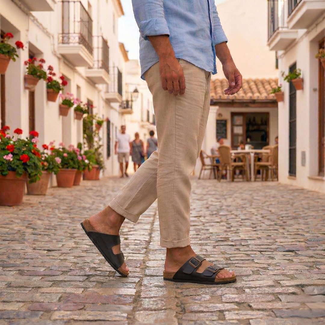 Sandalias hombre - Sandalias bio hombre - De piel, hechas en España