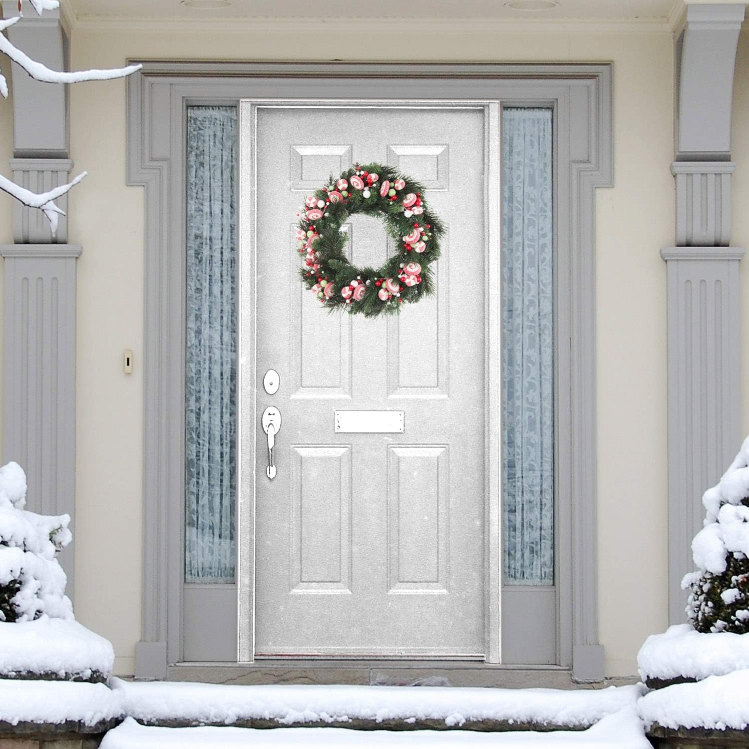 Larksilk Assorted Sugar Lollipop Christmas Candy Mix Pack of 12, 8" Tall Great for Wreaths, Trees, Gift Wrapping Centerpieces and Arrangements, Pack of 24