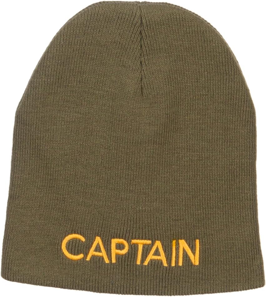 e4Hats.com Captain Embroidered Short Beanie