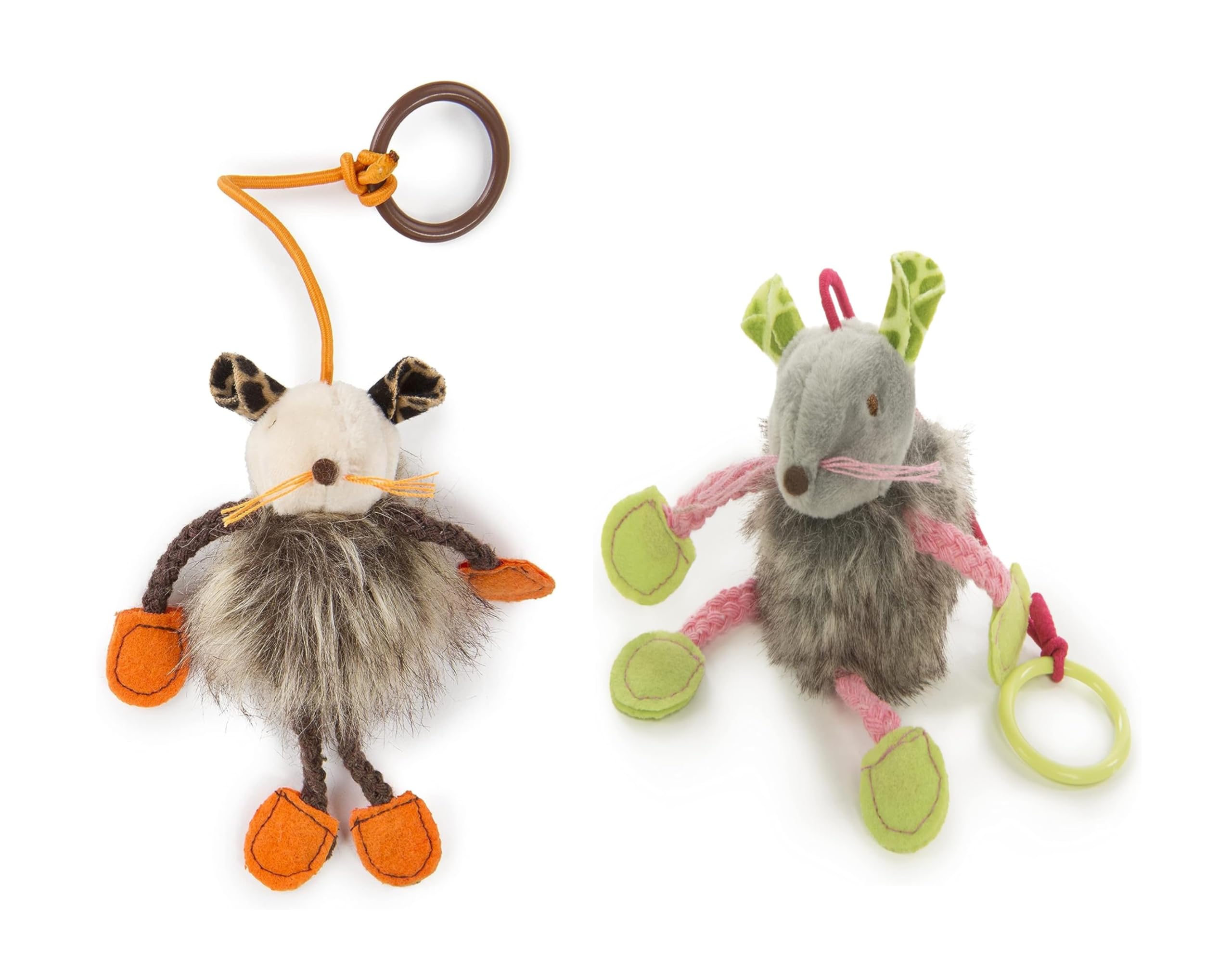 DHANAK Bouncy Mouse Bungee Dangler Plush Cat Toys (Multi Color) Interactive Toy Squeaky Mouse (Pack of 2) (B0CXY4YR4R) Amazon Price History, Amazon Price Tracker