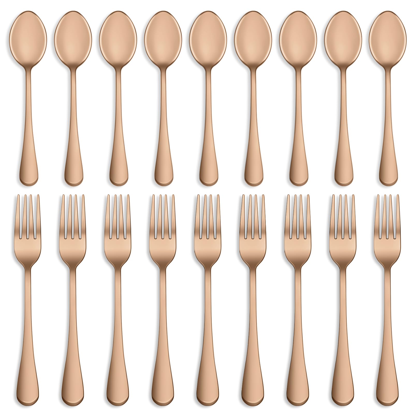 Silverware Set - 16 Forks & Spoons Stainless Steel -9