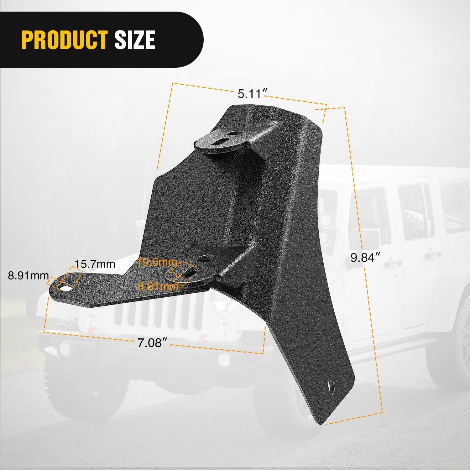 Nilight 2Pcs Windshield Hinge Mounting Brackets Dual A-Pillar for Offroad LED Fog Light Pods for 2018 2019 2020 2021 2022 2023 Wrangler JL/2020-2023 Gladiator JT , 2 Years Warranty,Black