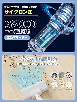 Amazon | SAITOU 掃除機 コードレス 軽量 サイクロン スティック