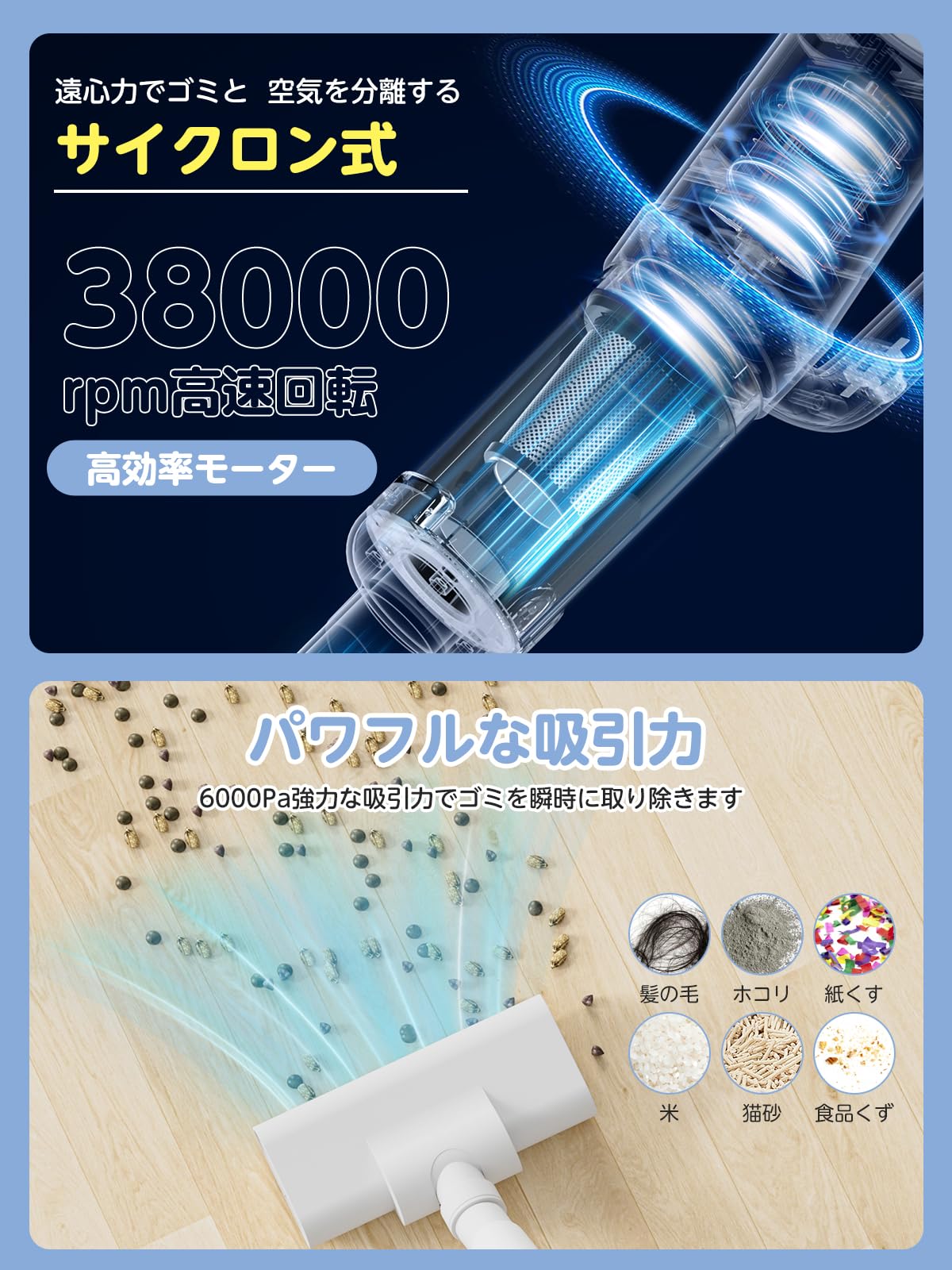 掃除機 コードレス スティックク リーナー ハンディ サイクロン式 充電式 Amazon | SAITOU 掃除機 コードレス 軽量 サイクロン スティック