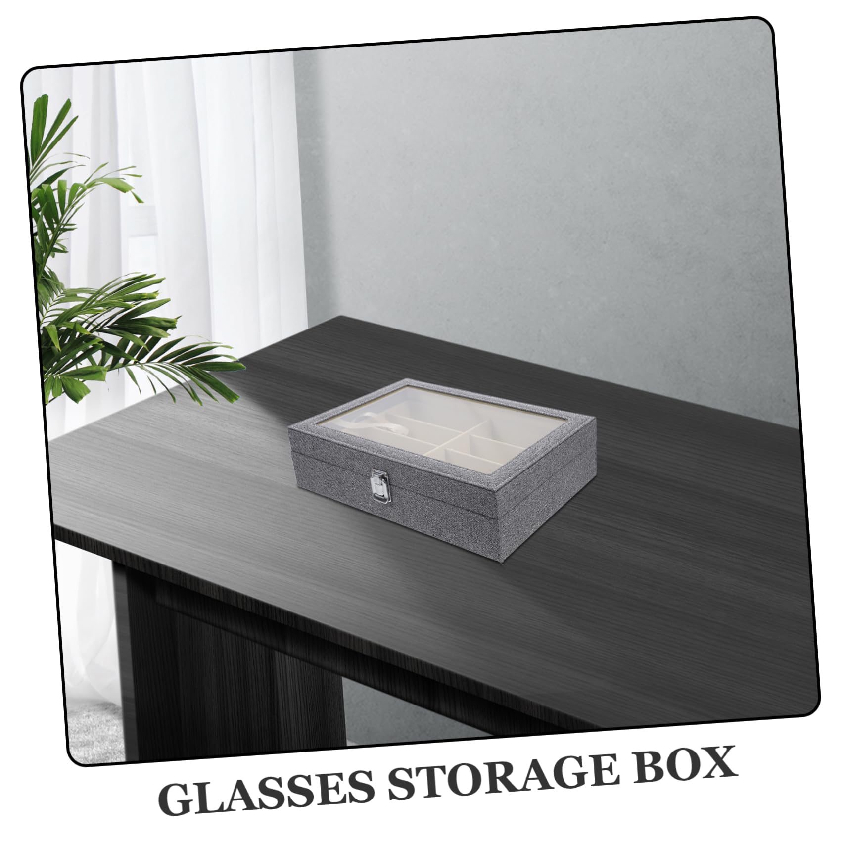 PRETYZOOM Organizzatore per Occhiali a 8 Scomparti in Lino, Box