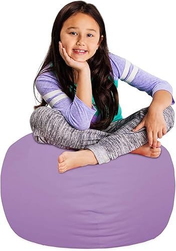 Miniatura 46 de Posh Stuffable - Sillón puff con almacenamiento para niños, contenedor de animales de peluche, organizador de juguetes de niños Lienzo Burbujas Azul