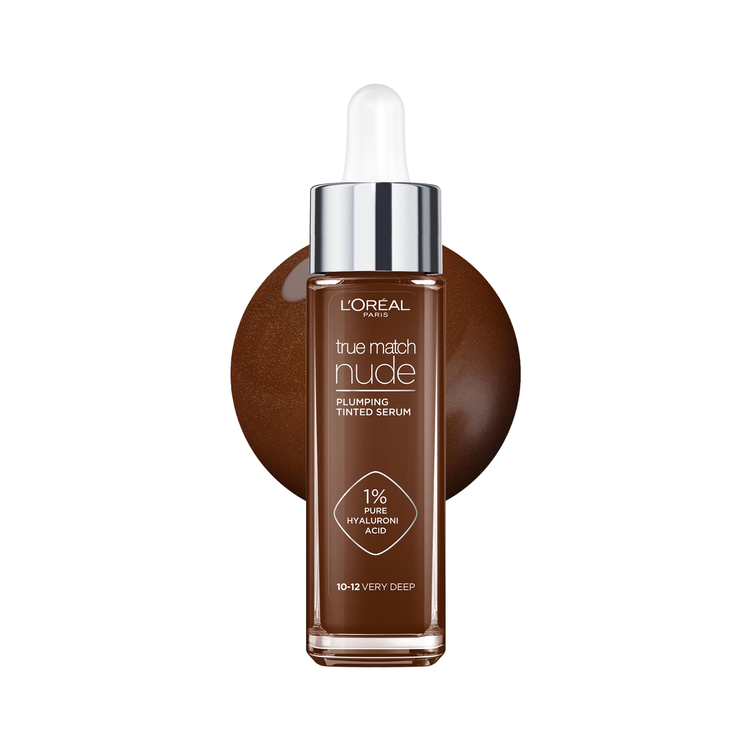 L'Oréal Paris Nude Plumping Tinted Serum with Hyaluronic Acid, Shade 10-12