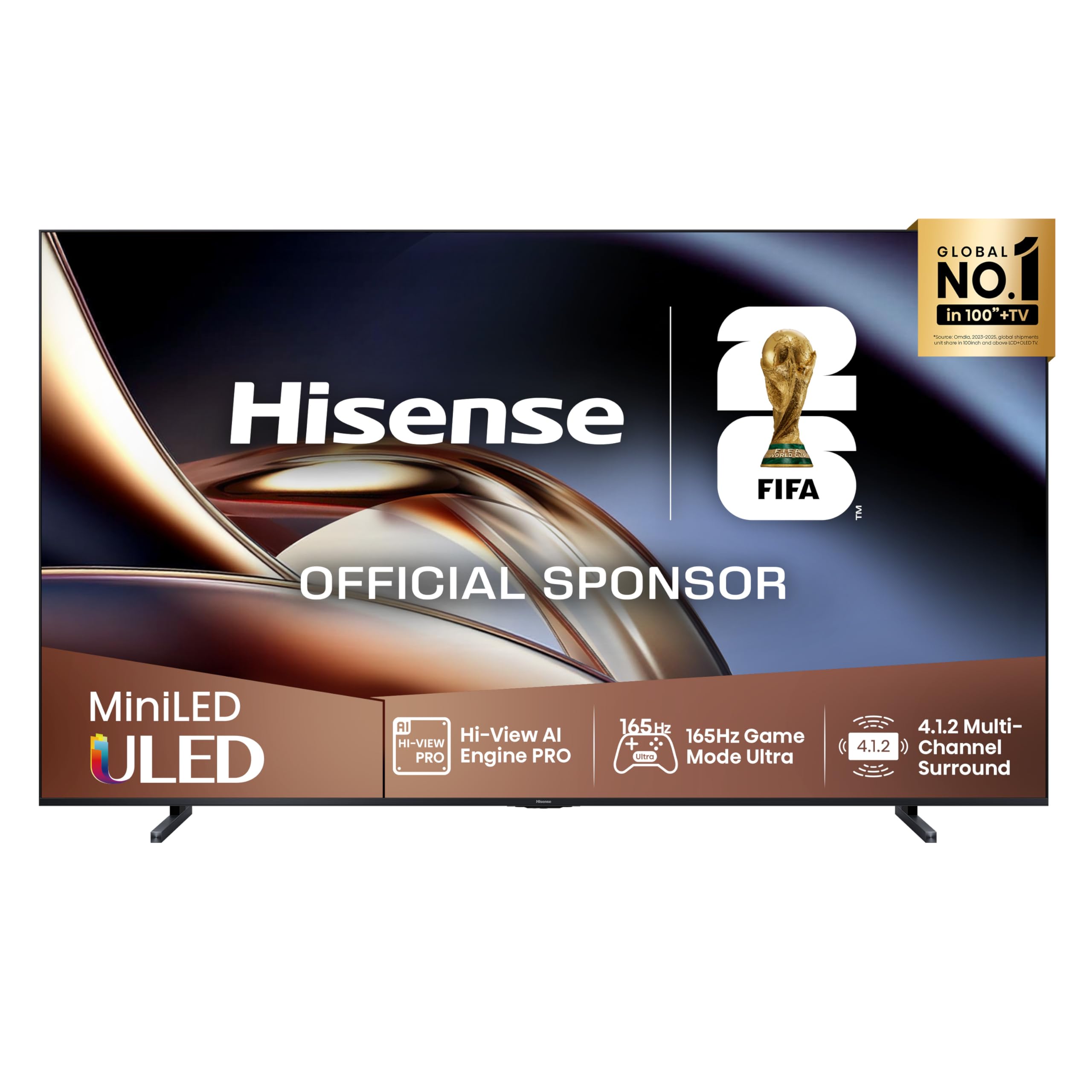 schermo tv 100 inch hisense mini led pro smart ultra 165hz